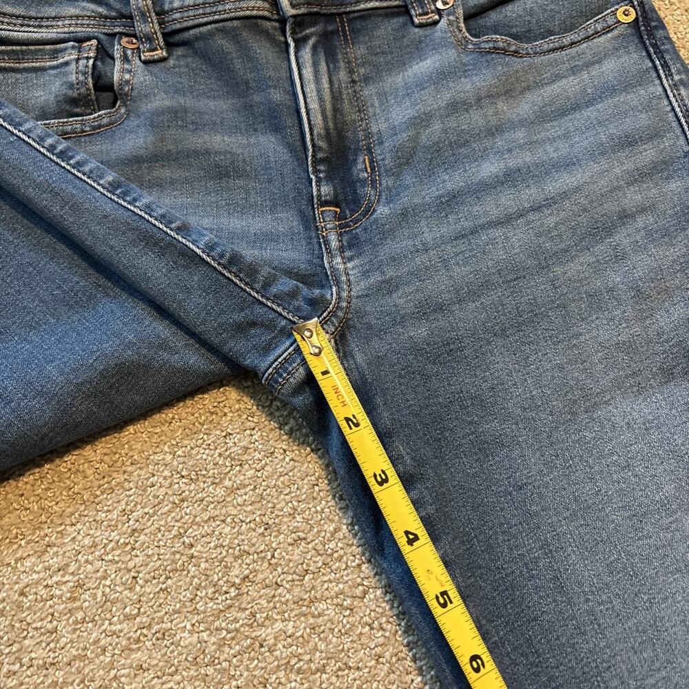 American Eagle Blue Kick Boot Low-Rise Next Level Stretch Jeans Sz 26 X-Long - Picture 8 of 10
